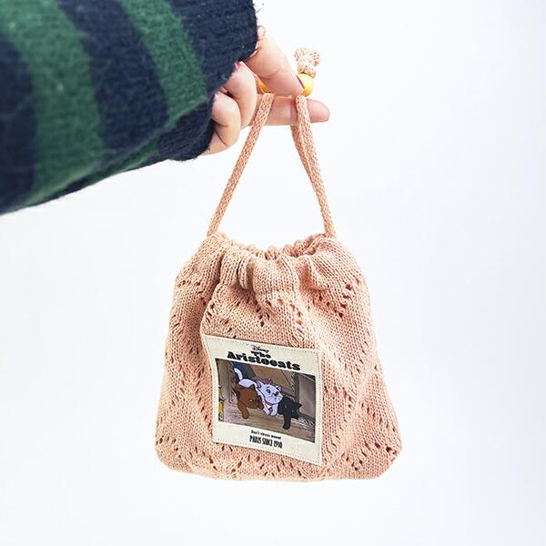 ディズニー マリー ハートニット巾着ポーチ ピンク ACCOMMODE アコモデ Disney 商品画像7：キャラグッズPERFECT WORLD TOKYO