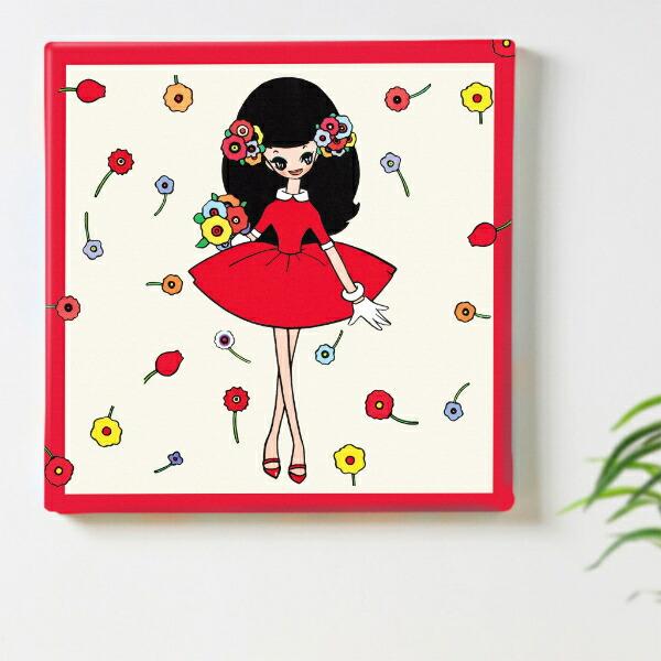 内藤ルネ キャンバスアート 赤い服の少女 インテリア アートパネル 商品画像3：キャラグッズPERFECT WORLD TOKYO