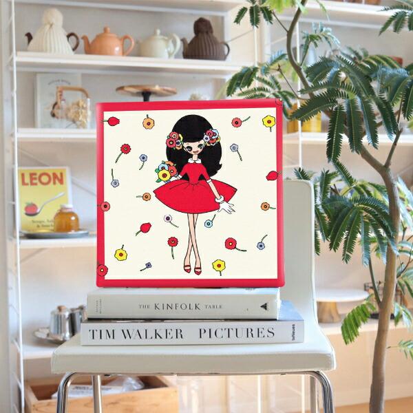 内藤ルネ キャンバスアート 赤い服の少女 インテリア アートパネル 商品画像5：キャラグッズPERFECT WORLD TOKYO