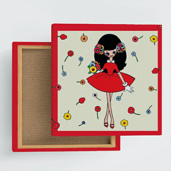 内藤ルネ キャンバスアート 赤い服の少女 インテリア アートパネル 商品画像7：キャラグッズPERFECT WORLD TOKYO