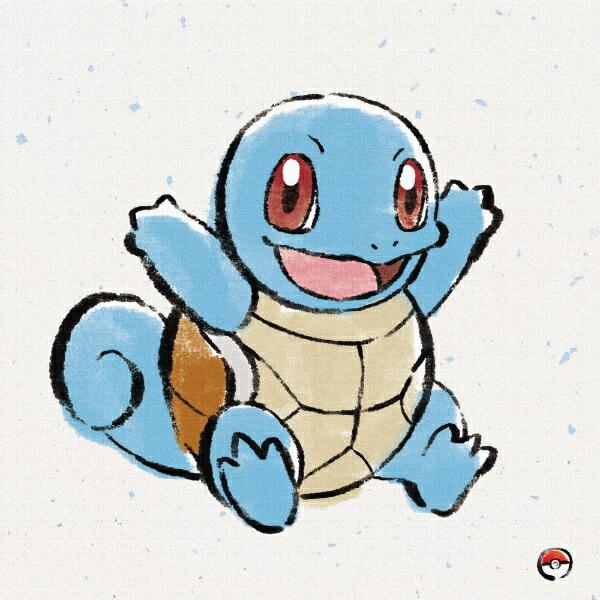 ポケットモンスター ゼニガメ アートパネル 筆書き インテリア ポケモン 日本･･･