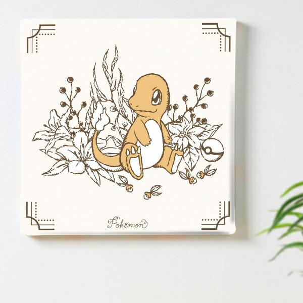ポケットモンスター ヒトカゲ アートパネル  ボタニカル インテリア ポケモン 日本製 商品画像2：キャラグッズPERFECT WORLD TOKYO