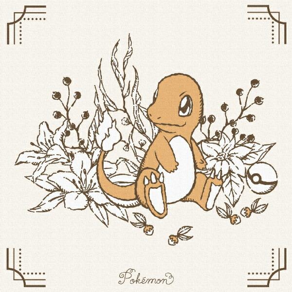 ポケットモンスター ヒトカゲ アートパネル  ボタニカル インテリア ポケモン･･･