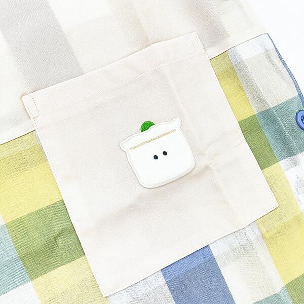 つぶらな瞳 お弁当箱 切替チェック エプロン アパレル OBENTOUBAKO 商品画像3：キャラグッズPERFECT WORLD TOKYO