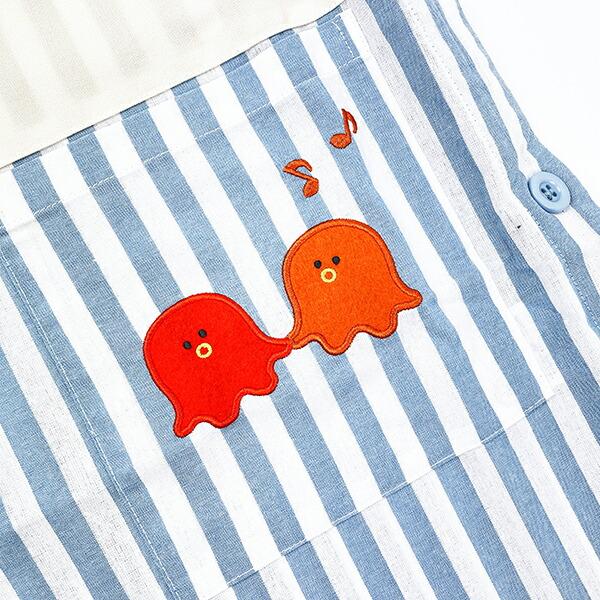 つぶらな瞳 お弁当箱 切替ストライプ エプロン アパレル OBENTOUBAKO 商品画像3：キャラグッズPERFECT WORLD TOKYO