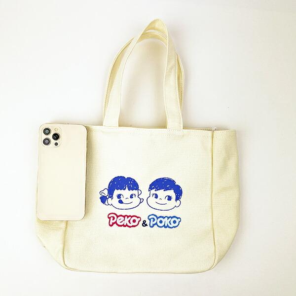 ペコちゃん ポコちゃん ミルキー柄トートバッグ 不二家 バッグ ランチ 商品画像7：キャラグッズPERFECT WORLD TOKYO