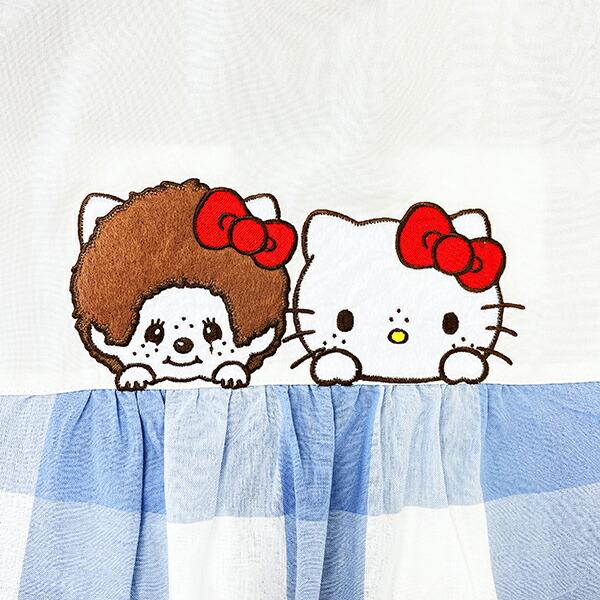モンチッチ×サンリオ ハローキティ エプロン 青 キッチン sanrio 商品画像2：キャラグッズPERFECT WORLD TOKYO
