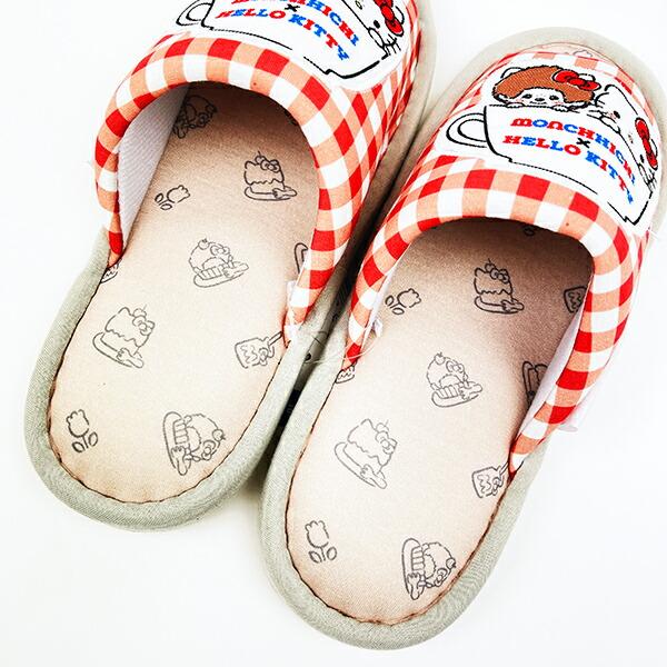 モンチッチ×サンリオ ハローキティ スリッパ ルームシューズ sanrio 商品画像3：キャラグッズPERFECT WORLD TOKYO
