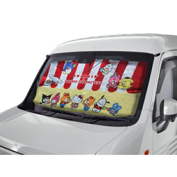 SWIMMER(スイマー)×サンリオキャラクターズ  3WAYカーシェード レッド カー用品 Sanrio 商品画像5：キャラグッズPERFECT WORLD TOKYO