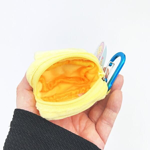 んぽちゃむ きみまろ カラビナ付きポーチ イエロー 商品画像4：キャラグッズPERFECT WORLD TOKYO