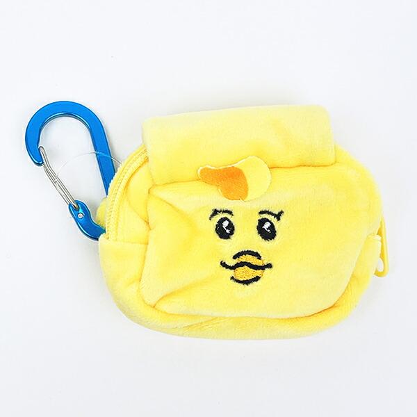 んぽちゃむ きみまろ カラビナ付きポーチ イエロー