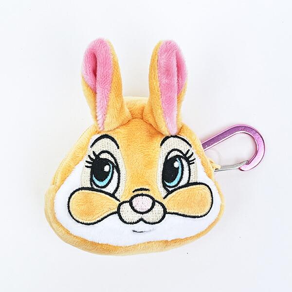 ディズニー ミスバニー カラビナ付きふわミニポーチ ベージュ Disney