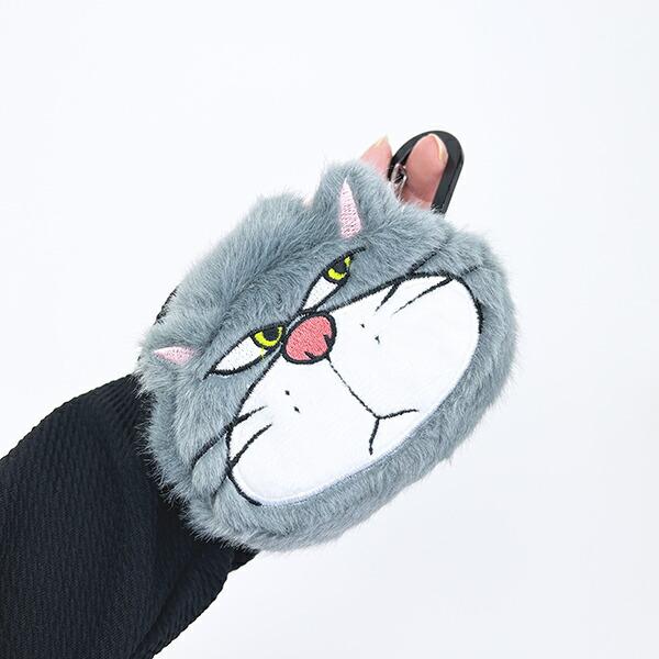 ディズニー ルシファー カラビナ付きふわミニポーチ グレー Disney 商品画像5：キャラグッズPERFECT WORLD TOKYO