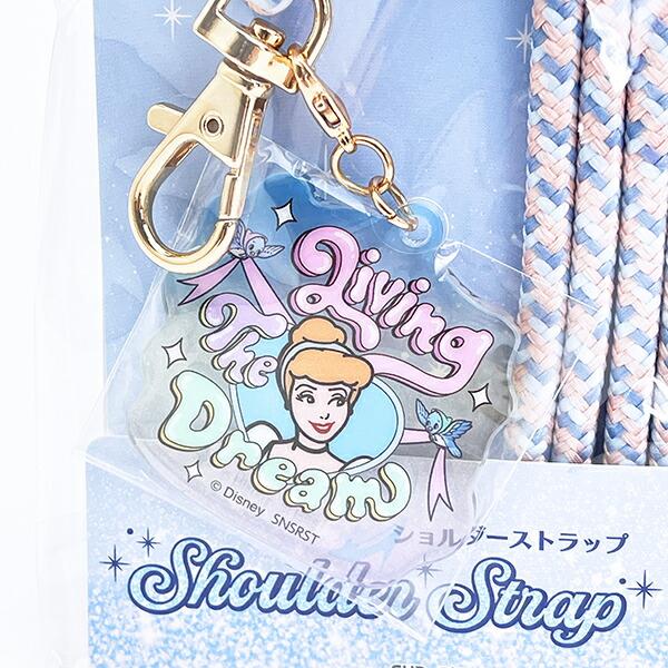 ディズニープリンセス シンデレラ チャーム付きショルダーストラップ スマホ用品 Disney 商品画像2：キャラグッズPERFECT WORLD TOKYO