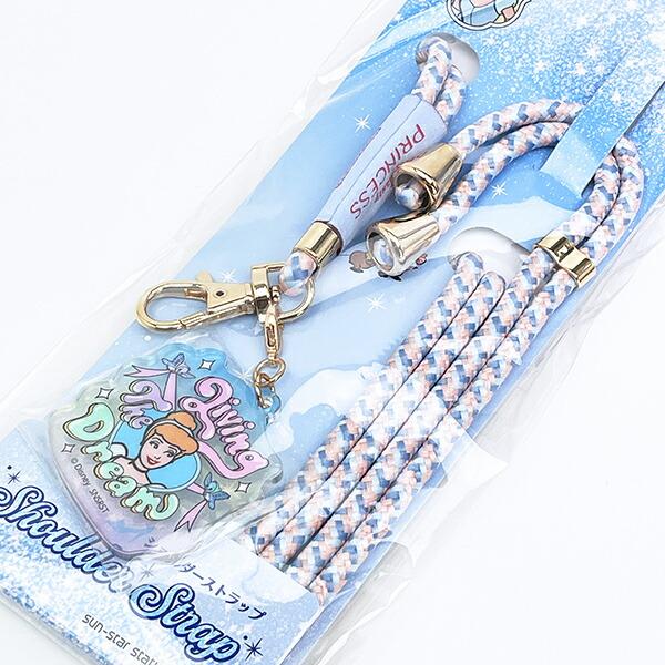 ディズニープリンセス シンデレラ チャーム付きショルダーストラップ スマホ用品 Disney 商品画像3：キャラグッズPERFECT WORLD TOKYO