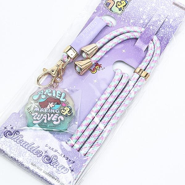 ディズニープリンセス アリエル チャーム付きショルダーストラップ スマホ用品 Disney 商品画像3：キャラグッズPERFECT WORLD TOKYO