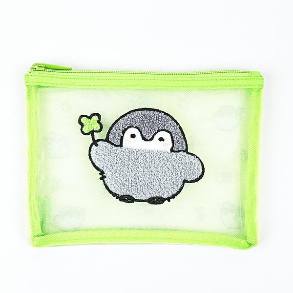 コウペンちゃん サガラ刺繍メッシュポーチ みどり
