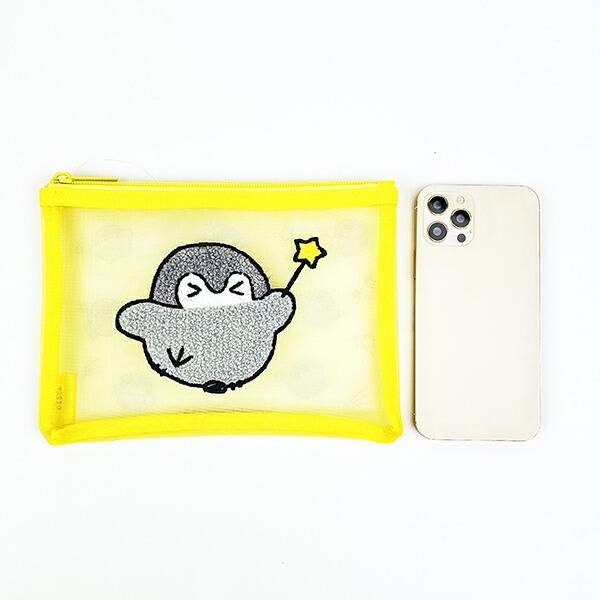 コウペンちゃん サガラ刺繍メッシュポーチ きいろ 商品画像5：キャラグッズPERFECT WORLD TOKYO