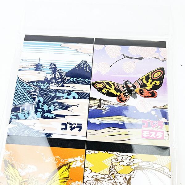 ゴジラ モスラ×キングギドラ×ラドン JAPANESE ART メモミニセット 文具 日本製 GOOZILLA 商品画像2：キャラグッズPERFECT WORLD TOKYO
