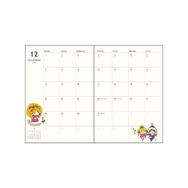 水森亜土 手帳週間(B6) ストーリーブック (ピンク) 日本製 商品画像2：キャラグッズPERFECT WORLD TOKYO
