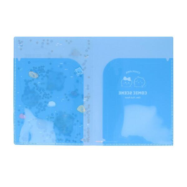 ちいかわ ちいかわ＆ハチワレ＆うさぎ スパンコール入りクリアファイル(A5) フルーツポンチ(夜) 文具 商品画像4：キャラグッズPERFECT WORLD TOKYO