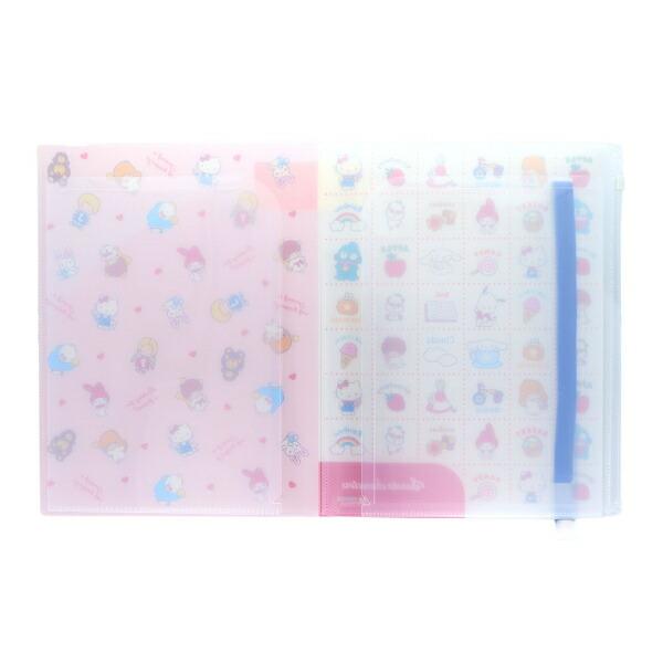 サンリオキャラクターズ ゴムバンド付クリアファイル5Ｐ＋Ｆ NLC 文具 Sanrio 商品画像3：キャラグッズPERFECT WORLD TOKYO