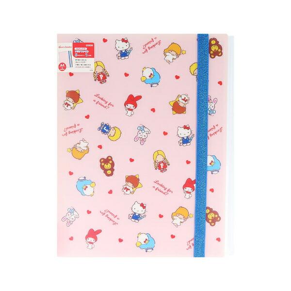 サンリオキャラクターズ ゴムバンド付クリアファイル5Ｐ＋Ｆ NLC 文具 Sanrio