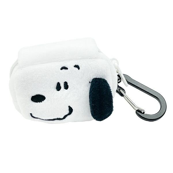 スヌーピー カラビナ付ふわミニポーチ キーホルダー SNOOPY