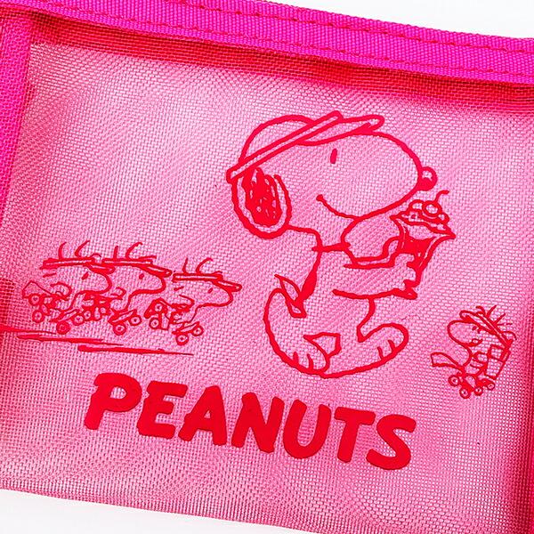 スヌーピー ウッドストック ミニメッシュポーチ ピンク SNOOPY 商品画像2：キャラグッズPERFECT WORLD TOKYO