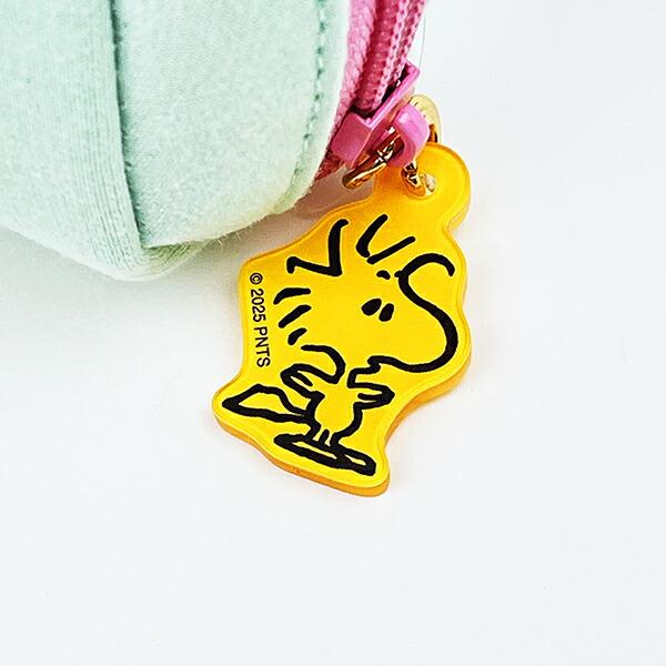 スヌーピー ウッドストック パフプリントミニポーチ ミントグリーン SNOOPY 商品画像4：キャラグッズPERFECT WORLD TOKYO