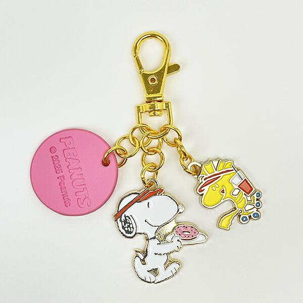 スヌーピー ウッドストック 3連キーチャーム カフェスタンド SNOOPY