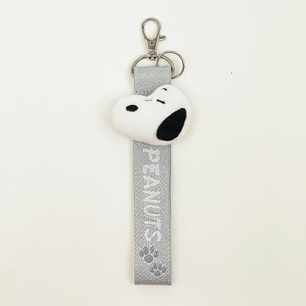 スヌーピー ストラップキーホルダー シルバー SNOOPY