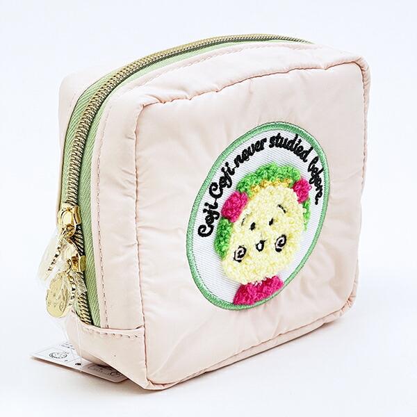 コジコジ スクエアサガラ刺繍ポーチ ピンク 商品画像3：キャラグッズPERFECT WORLD TOKYO