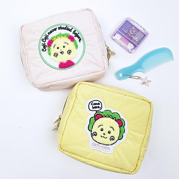コジコジ スクエアサガラ刺繍ポーチ ピンク 商品画像8：キャラグッズPERFECT WORLD TOKYO