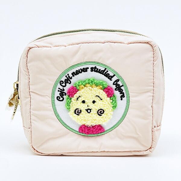 コジコジ スクエアサガラ刺繍ポーチ ピンク