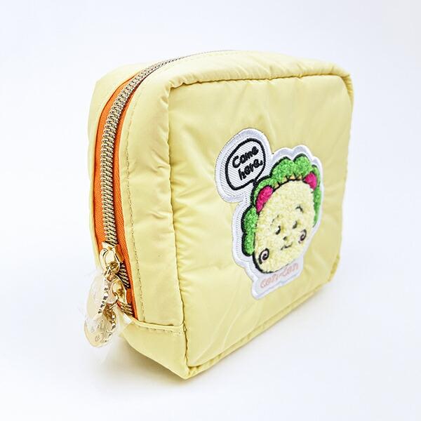 コジコジ スクエアサガラ刺繍ポーチ イエロー 商品画像3：キャラグッズPERFECT WORLD TOKYO
