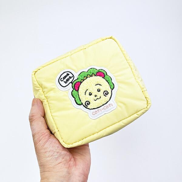 コジコジ スクエアサガラ刺繍ポーチ イエロー 商品画像7：キャラグッズPERFECT WORLD TOKYO