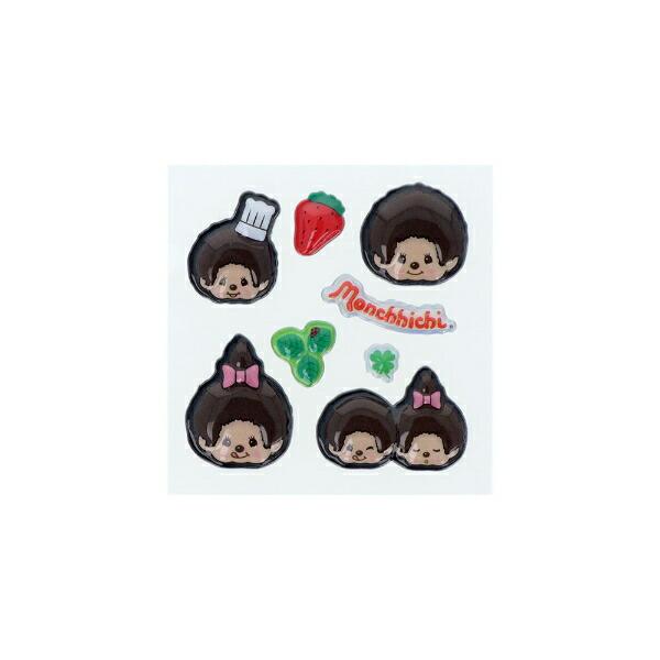 モンチッチ 赤チェック ぷっくりシール 文具 商品画像2：キャラグッズPERFECT WORLD TOKYO