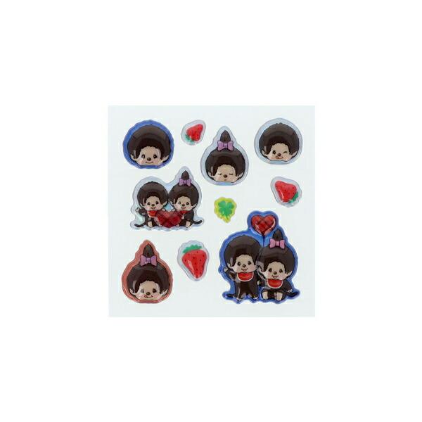 モンチッチ 赤チェック ぷっくりシール 文具 商品画像3：キャラグッズPERFECT WORLD TOKYO