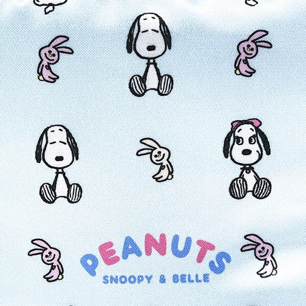 スヌーピー ＆ベル サテンミニポーチ ライトブルー SNOOPY 商品画像2：キャラグッズPERFECT WORLD TOKYO