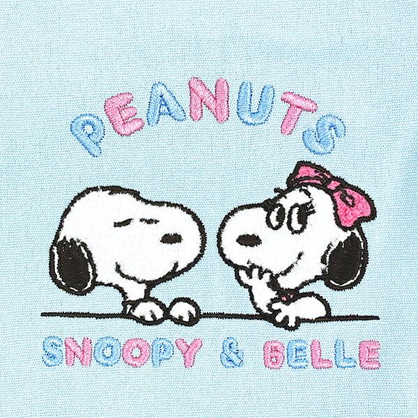 スヌーピー ＆ベル サガラ刺繍巾着 ライトブルー SNOOPY 商品画像2：キャラグッズPERFECT WORLD TOKYO