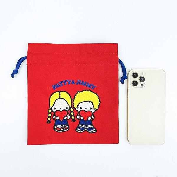 サンリオ パティ＆ジミー サガラ刺繍巾着 レトロ サンリオキャラクターズ5 Sanrio 商品画像4：キャラグッズPERFECT WORLD TOKYO