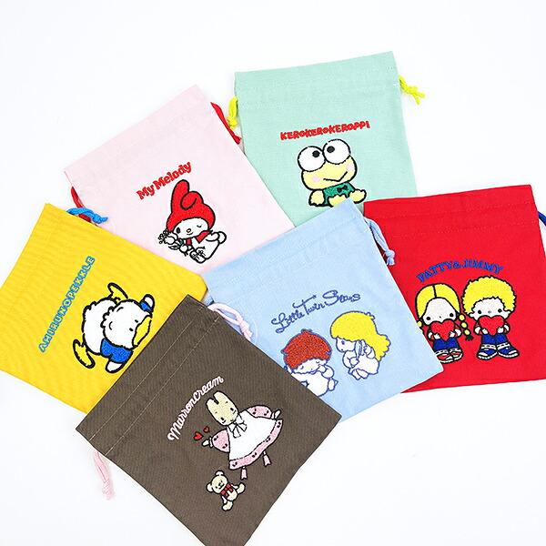 サンリオ キキララ サガラ刺繍巾着 レトロ サンリオキャラクターズ5 Sanrio 商品画像4：キャラグッズPERFECT WORLD TOKYO