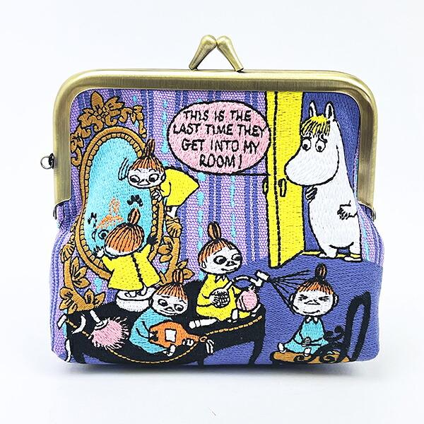 ムーミン リトルミイ 畳刺繍ミニポーチ がま口 NLC 部屋 MOOMIN