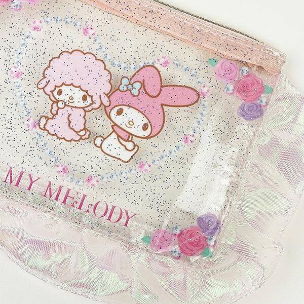 サンリオ マイメロディ バレエコア フリル付クリアポーチ Sanrio 商品画像2：キャラグッズPERFECT WORLD TOKYO