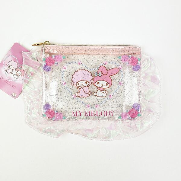 サンリオ マイメロディ バレエコア フリル付クリアポーチ Sanrio