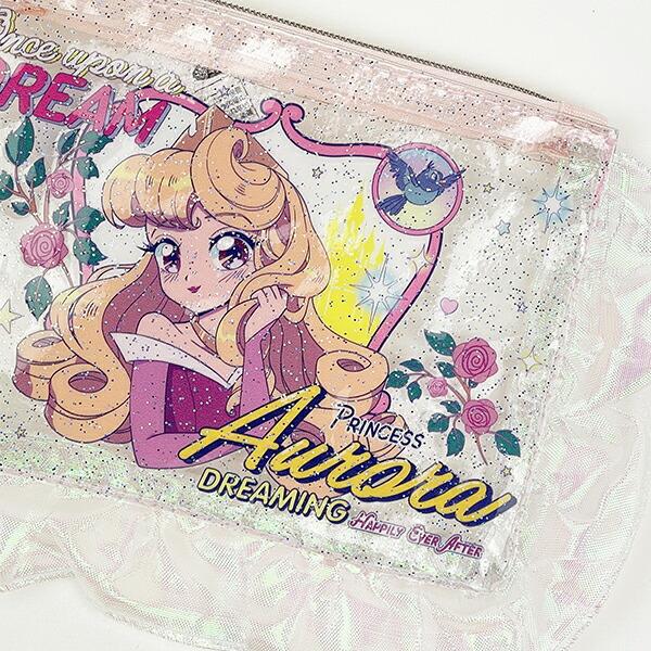 ディズニープリンセス オーロラ バレエコア フリル付クリアポーチ Disney 商品画像2：キャラグッズPERFECT WORLD TOKYO