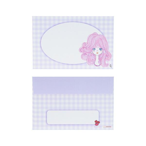 水森亜土 8柄レターセット(ピンク) 文具 日本製 亜土ちゃん 商品画像4：キャラグッズPERFECT WORLD TOKYO