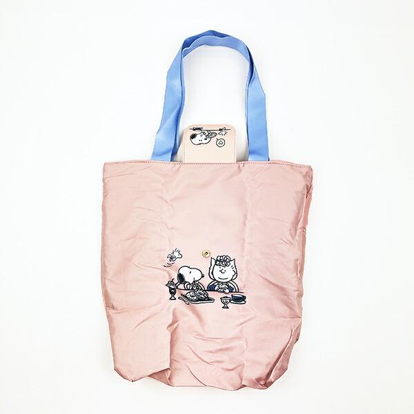 スヌーピー ガールズ 2ルームコンパクトエコバッグ マイバッグ SNOOPY 商品画像3：キャラグッズPERFECT WORLD TOKYO