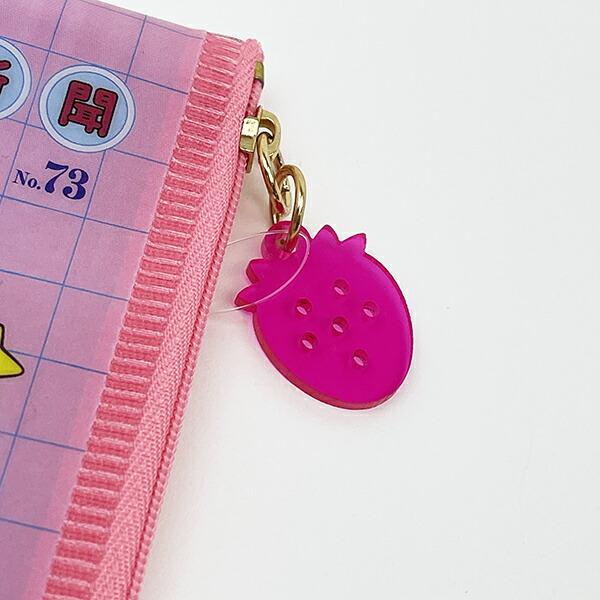 サンリオ キキララ ミニポーチ いちご新聞 ピンク  リトルツインスターズ 商品画像3：キャラグッズPERFECT WORLD TOKYO